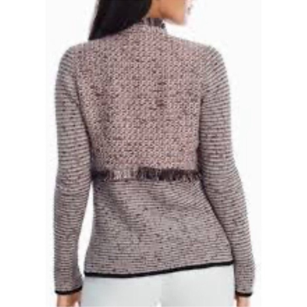 White House Black Market Tweed Fringe Cardigan - Picture 3 of 11